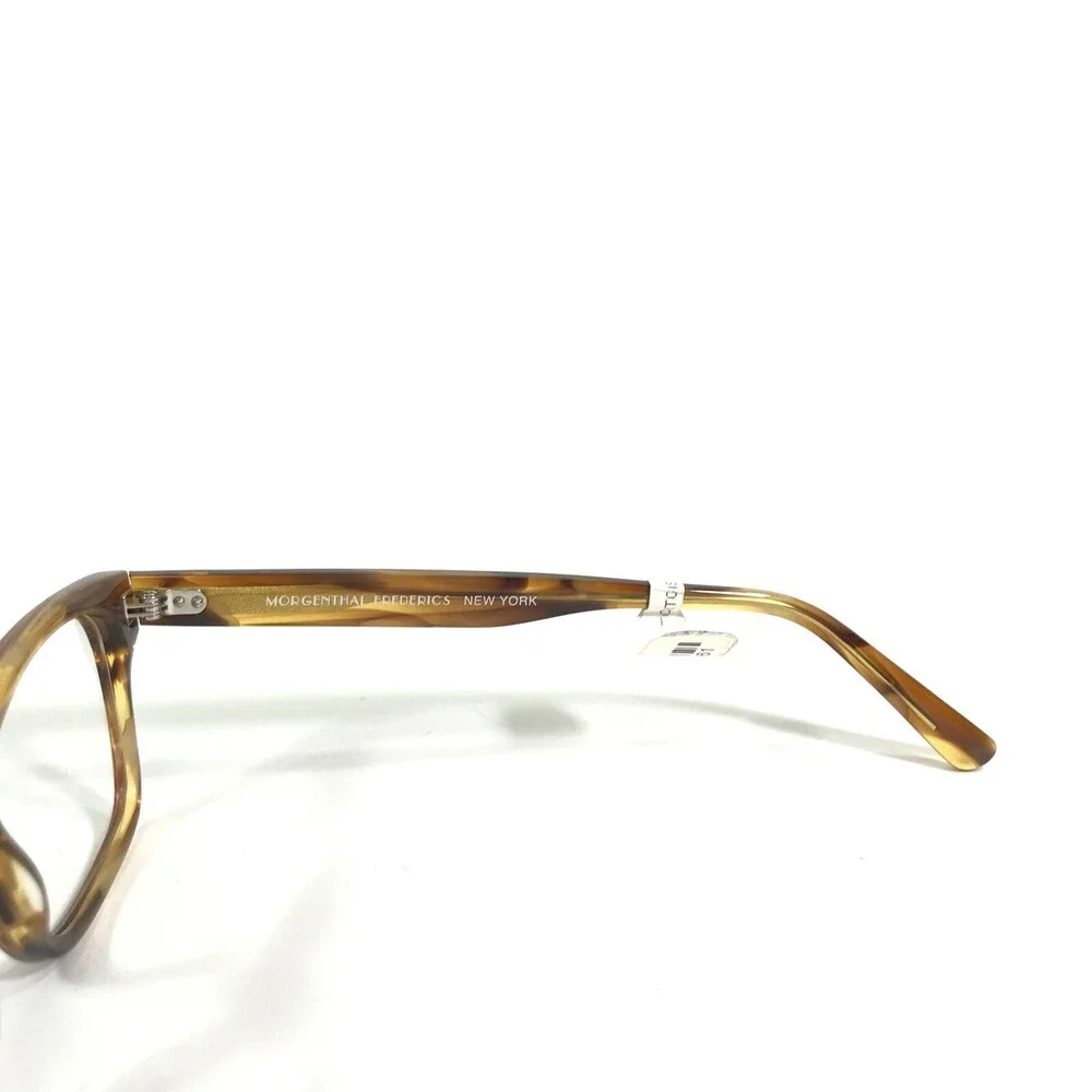 Morgenthal Frederics Eyeglasses Frames 208 NEWMAN JR. Brown Horn Rim 49-17-140